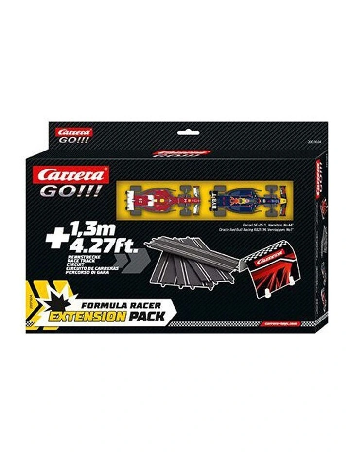 Carrera F1 Racer Extension Pack with 2 Cars & 4 Straight Track CompatibleGO image 1