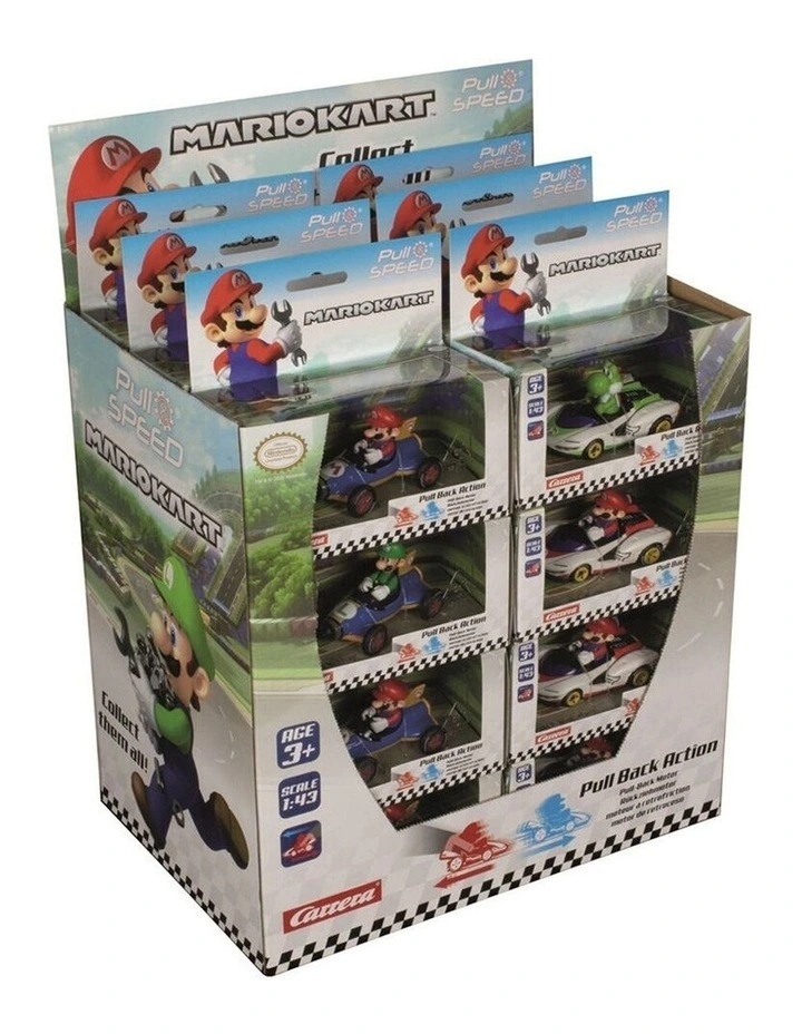 Carrera Pull & Speed Mario Kart Toy Car 1:43 Scale Assorted Characters 3y image 4