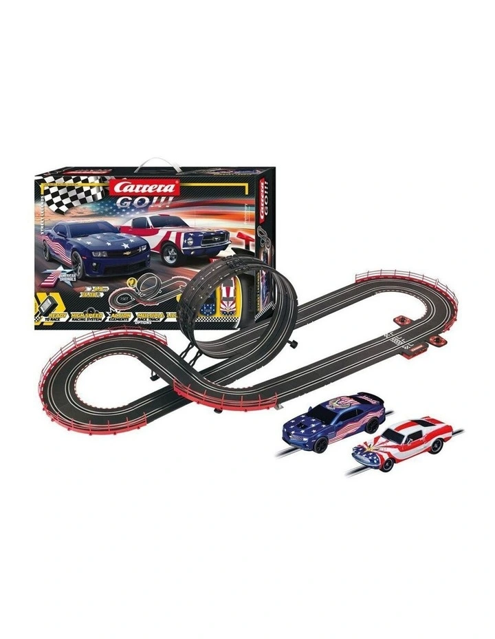 Carrera Street Legends USA Racers Slot Car Race Track Set Kids Toy 4.9m image 1