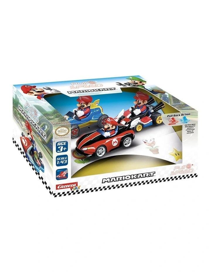 Carrera Pull & Speed Mario Kart Triple Pack 3 Cars Mixed Materials 3y image 1