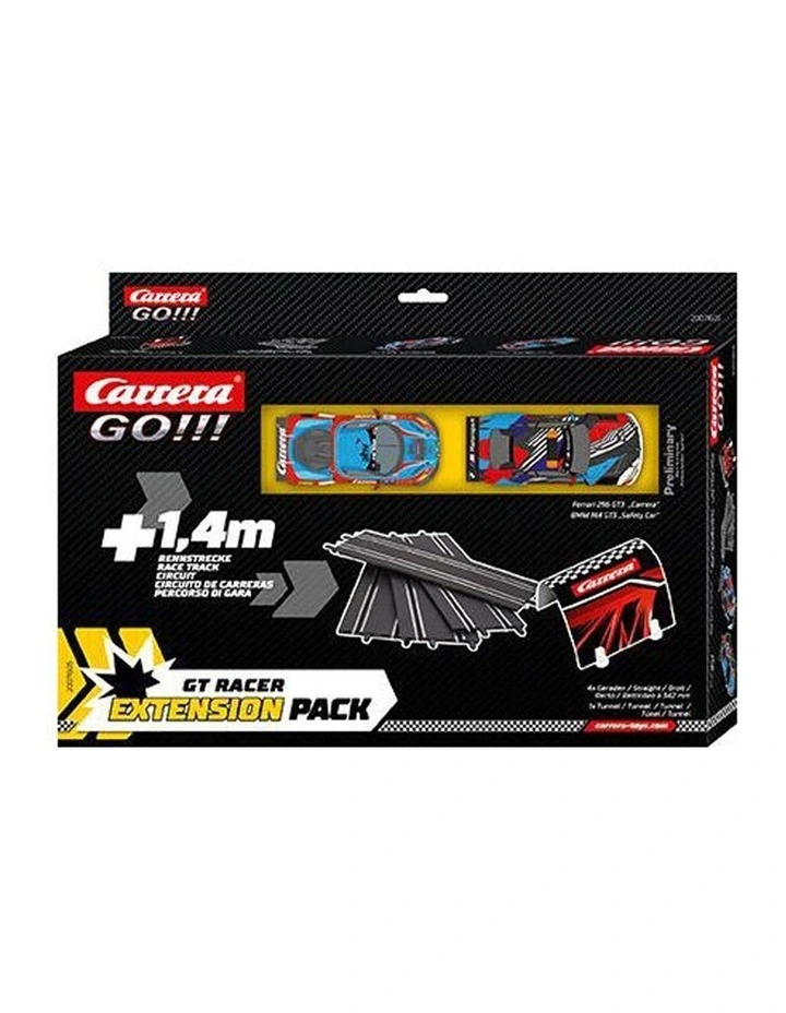 Carrera GT Racer Extension Pack With 2 Cars 4 Straight Track Compatible GO Plus image 1