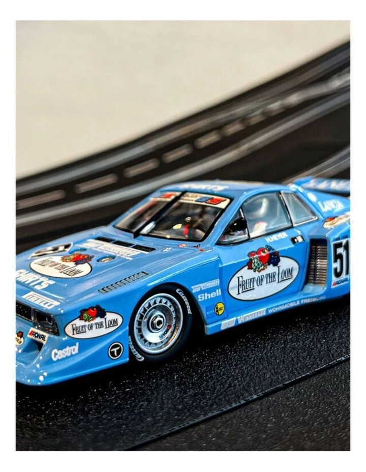 Carrera Lancia Beta Montecarlo Turbo Fruit Of The Loom Slot Car Toy Blue 8y image 2