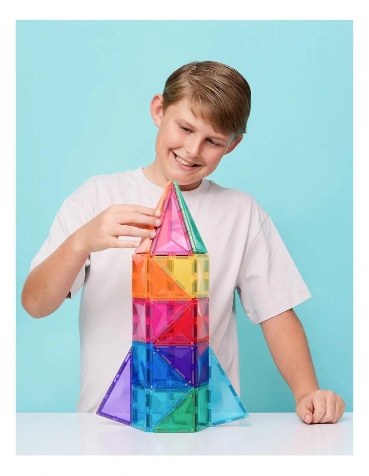 CONNETIX Magnetic Tiles Bright Starter Pack, 56 Pieces image 2