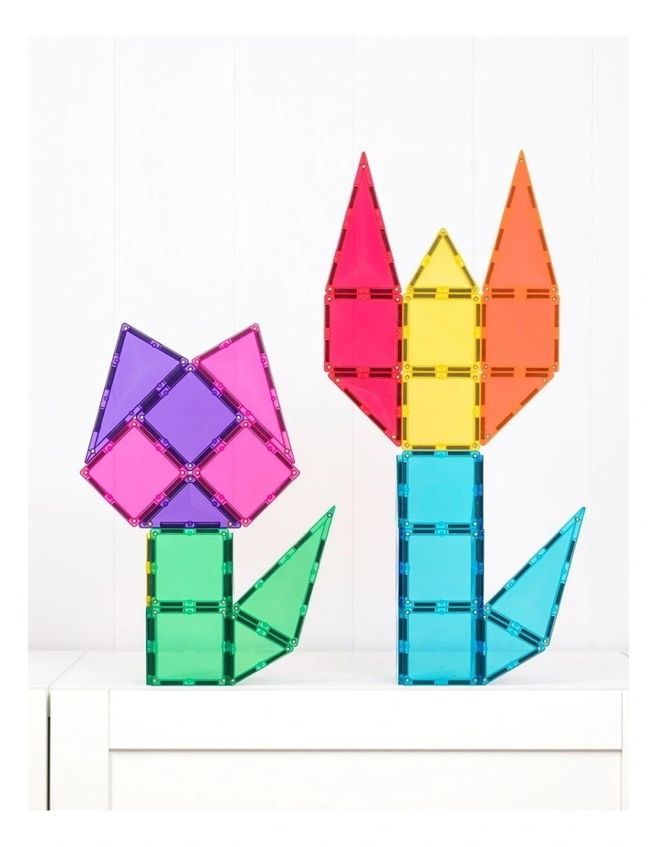 CONNETIX Magnetic Tiles Bright Starter Pack, 56 Pieces image 5