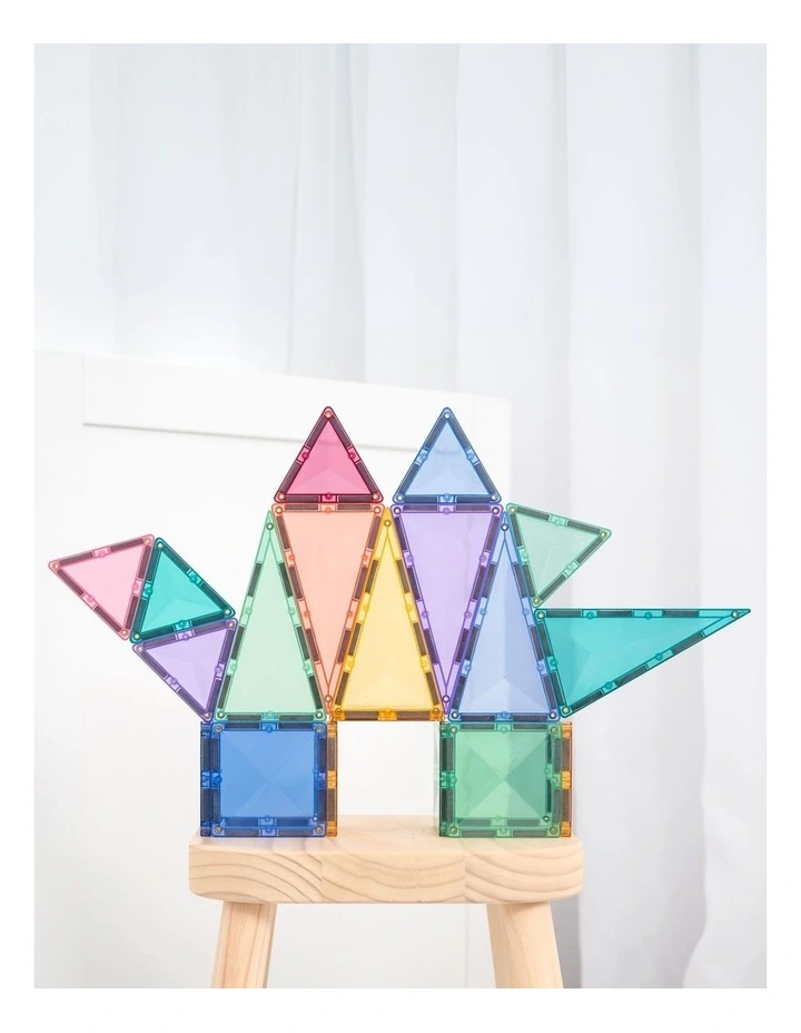 CONNETIX Magnetic Tiles Pastel Starter Pack, 56 Pieces image 4