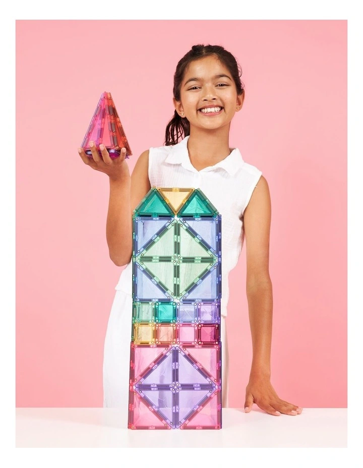 CONNETIX Magnetic Tiles Pastel Mega Pack, 202 Pieces image 2