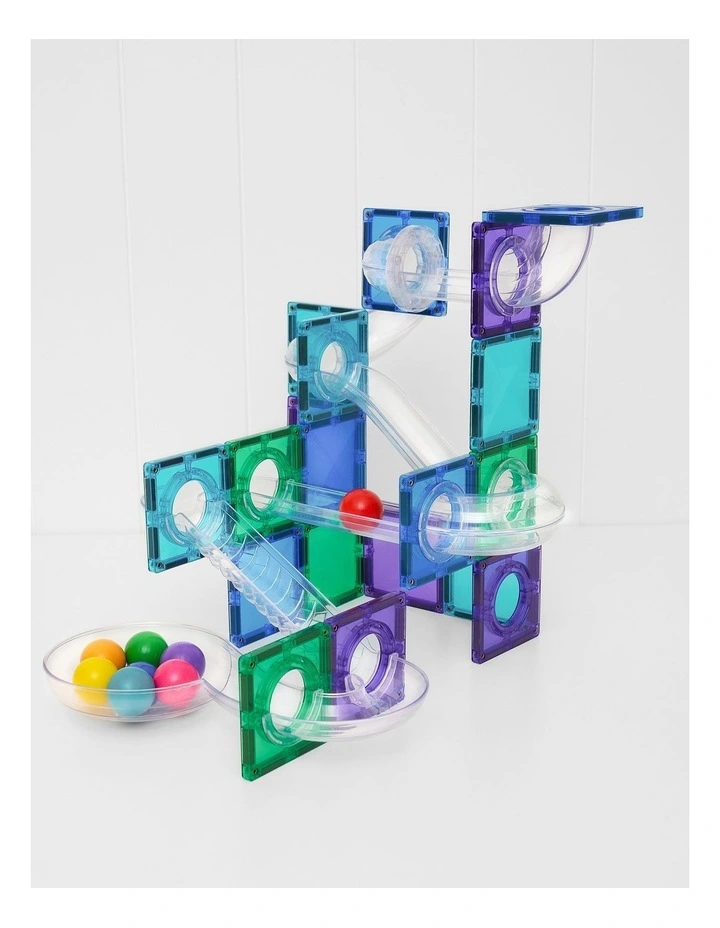 CONNETIX Magnetic Tiles Ball Run Bright Pack, 114 Pieces image 5
