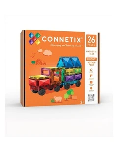 CONNETIX Magnetic Tiles Bright Motion Pack, 26 Pieces