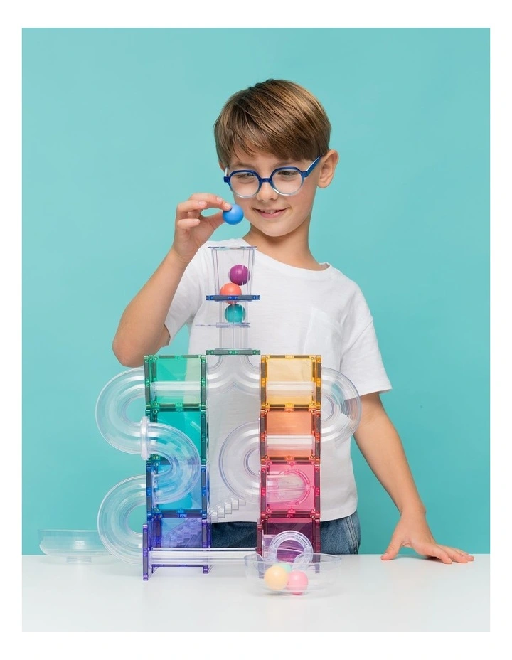 CONNETIX Magnetic Tiles Ball Run Pastel Pack, 114 Pieces image 4