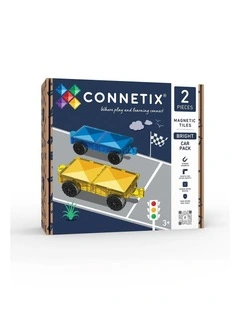 CONNETIX Magnetic Tiles Bright Car Pack, 2 Pieces