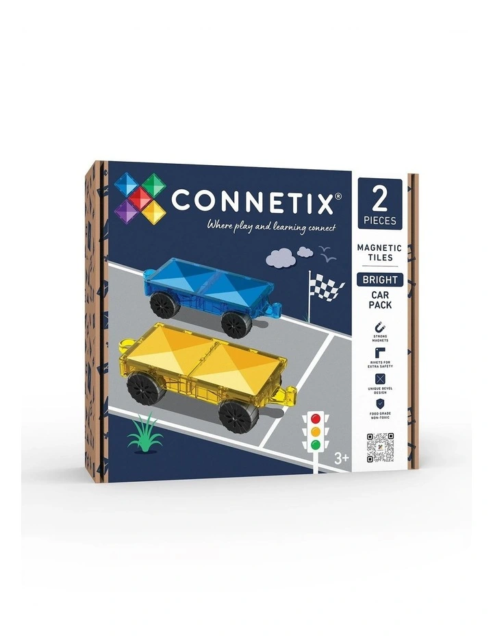 CONNETIX Magnetic Tiles Bright Car Pack, 2 Pieces image 1