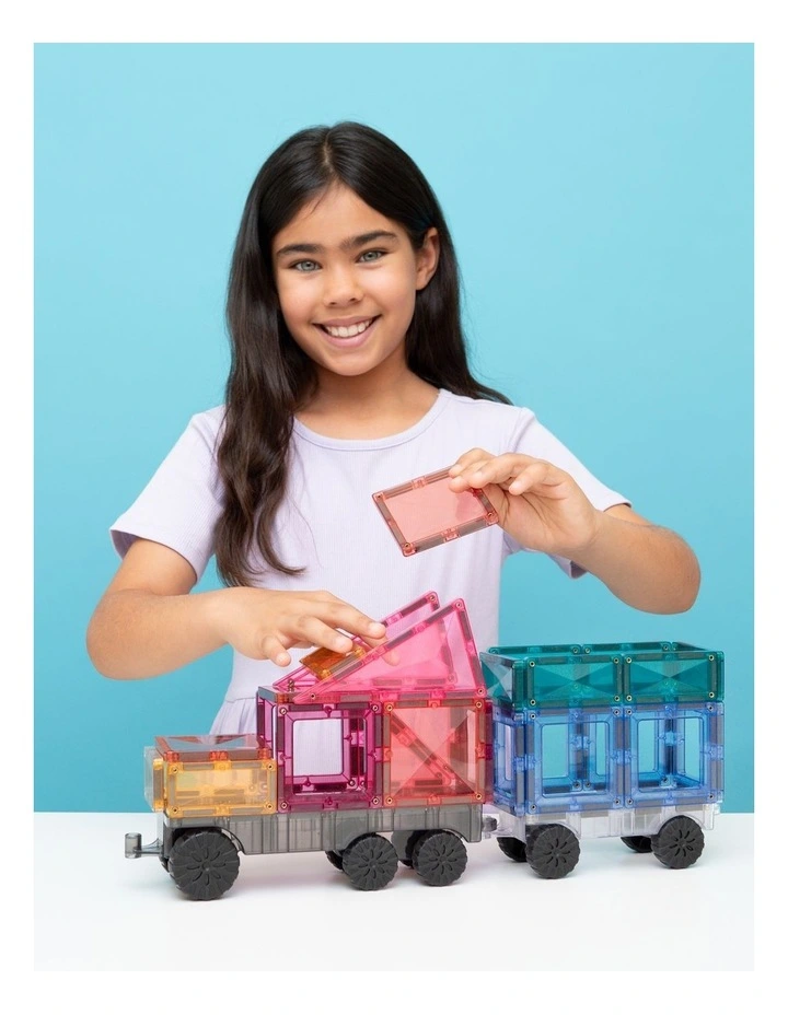 CONNETIX Magnetic Tiles Pastel Transport Pack, 50 Pieces image 2