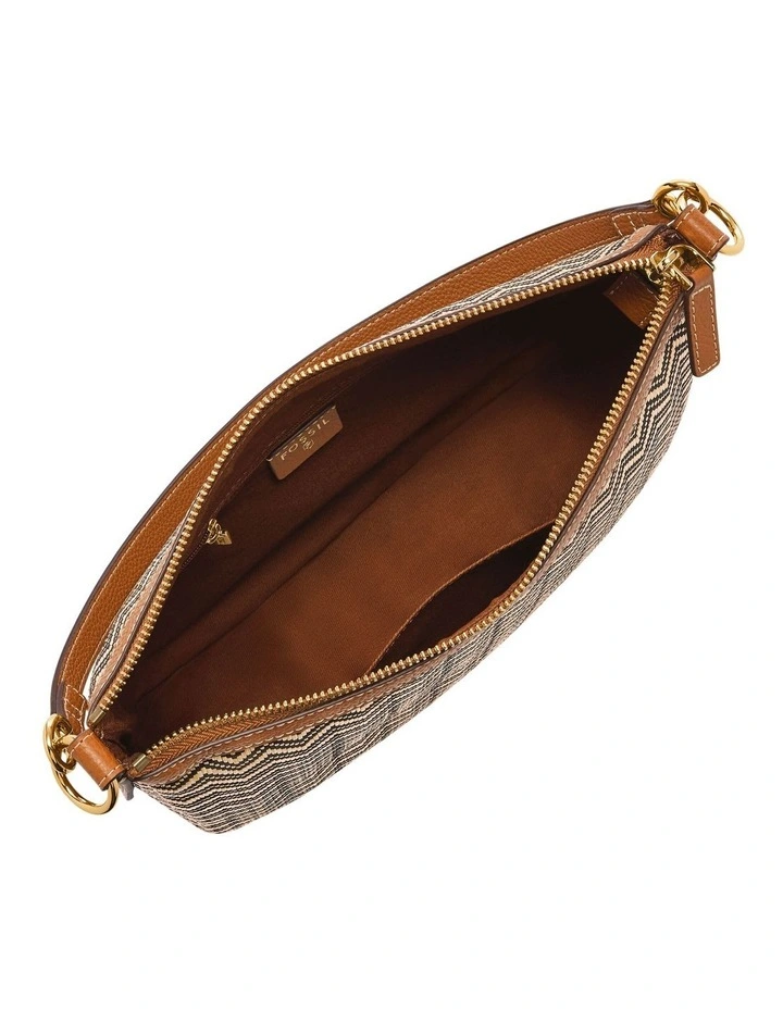 Jolie Crossbody Bag in Chevron Straw Dark image 2