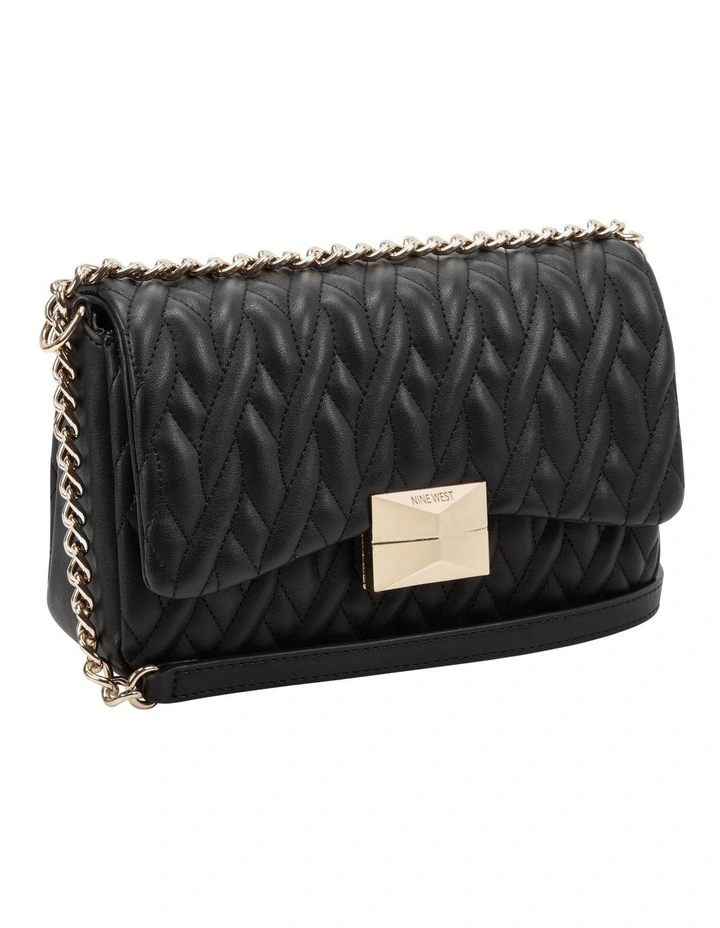 Gracelyn Black Flapover Crossbody Bag image 3