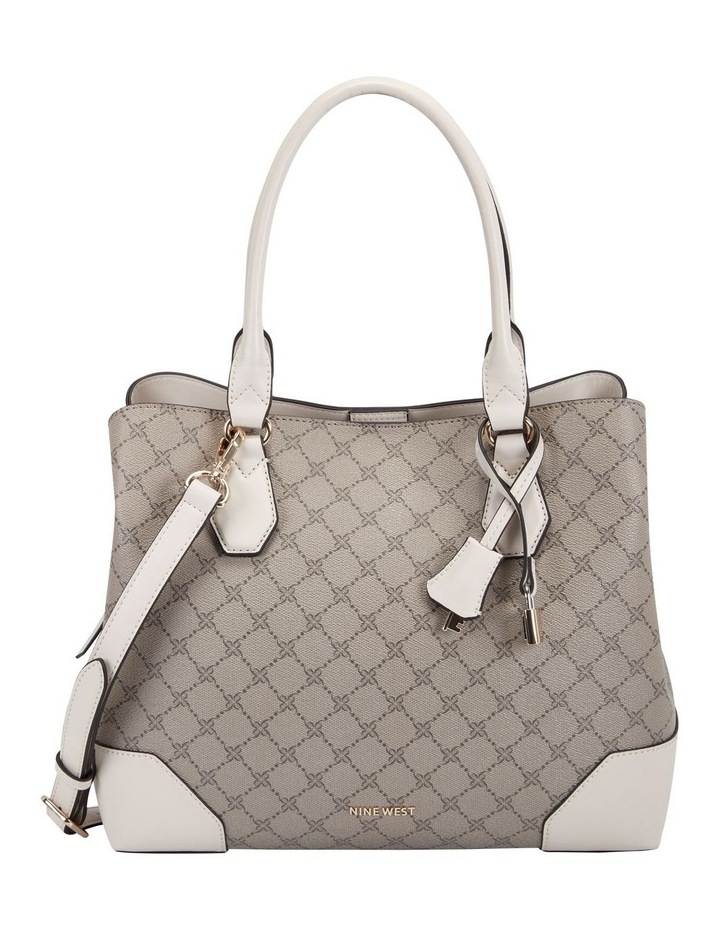 Brooklyn Logo/Milk Satchel Bag in Beige