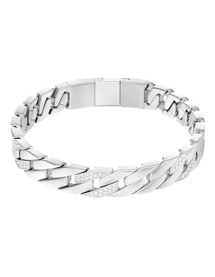 Emporio Armani EGS3388040 Silver Eagle Logo Bracelet image 3