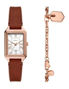 Raquel Analogue ES5377SET Watch in Brown