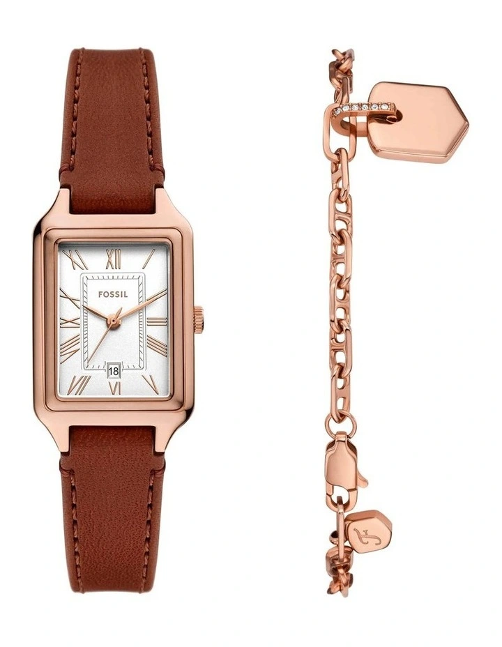 Raquel Analogue ES5377SET Watch in Brown image 1