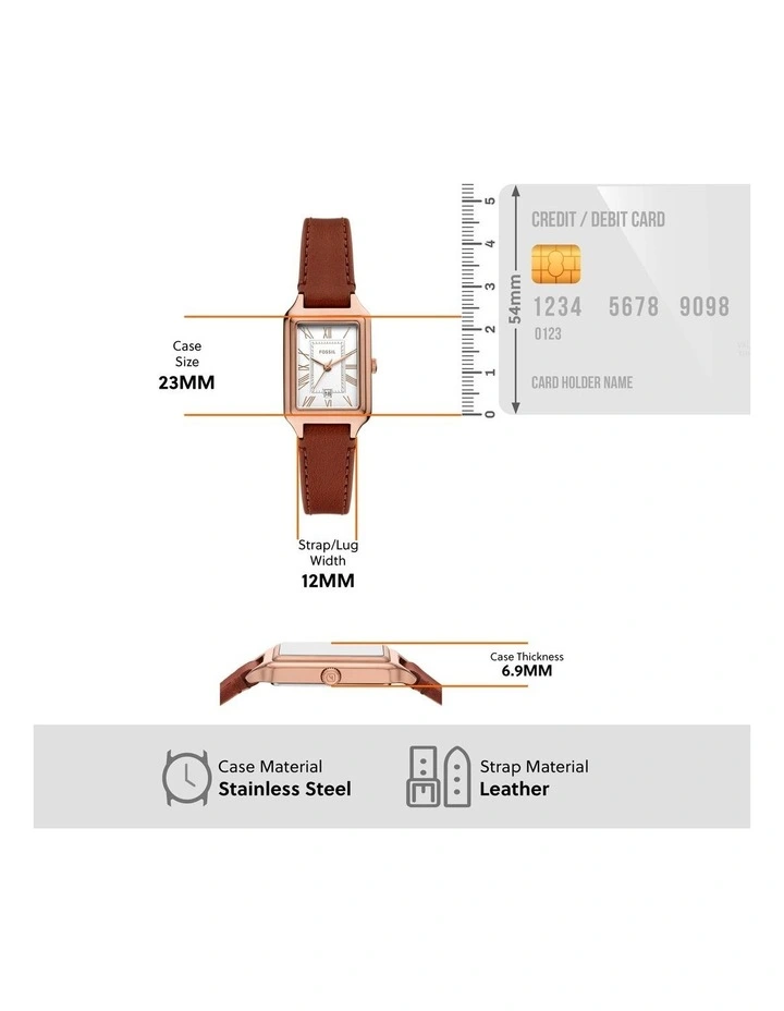 Raquel Analogue ES5377SET Watch in Brown image 5