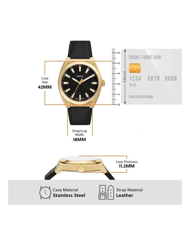 Everett Analogue FS6089 Watch in Black image 5