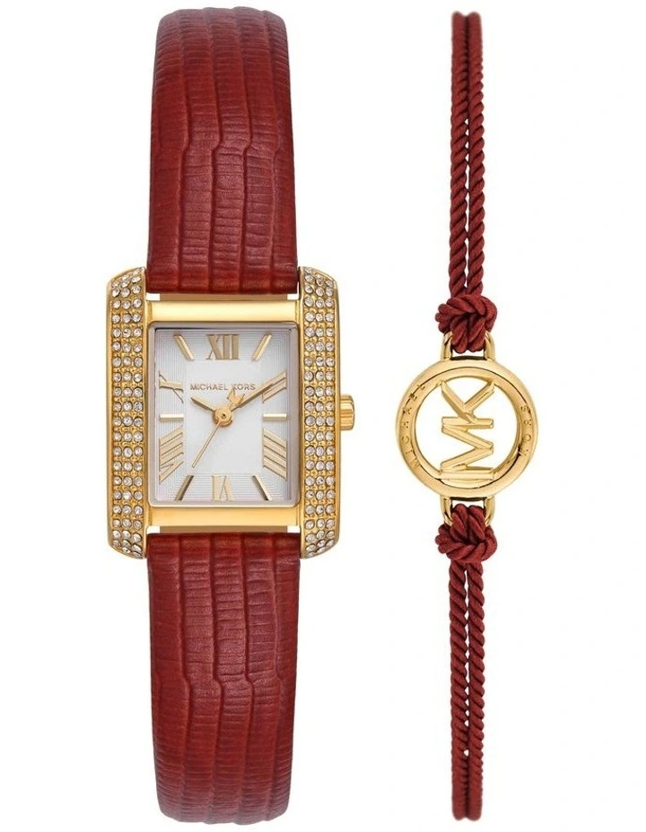 Emery Analogue MK4874SET Watch Gift Set in Red image 1