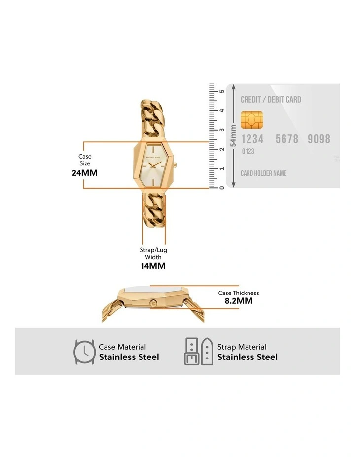 Suri Analogue Watch MK4878 in Gold image 5