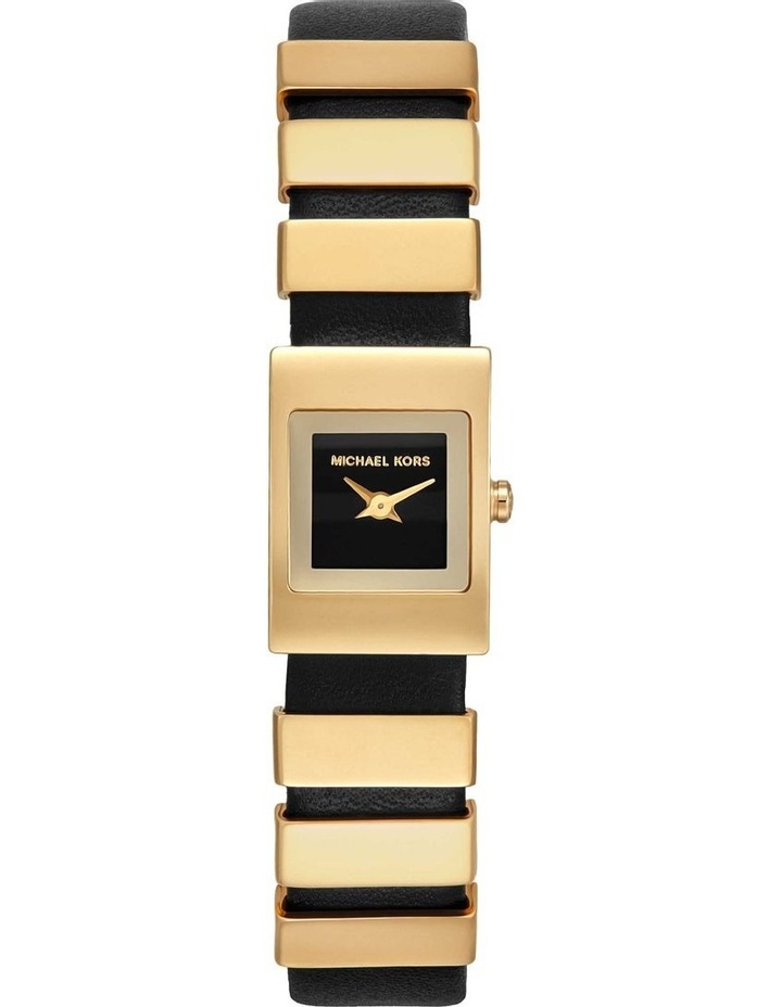 NWT Michael Kors MK4887 Gold Tone & Black Leather Watch | $250 Retail Mini Darrington Gold-Tone and Leather Watch MK4887 – Brands-W.A main image 3