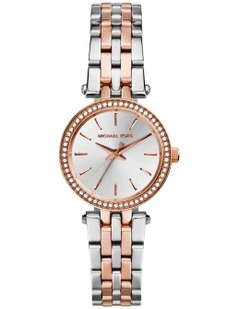 Darci Petite Silver/Rose Stainless Steel Luxury Watch MK3298
