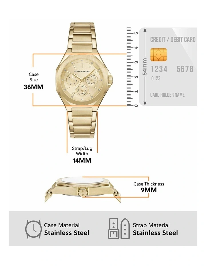 Chronograph Watch AX4624 in Gold image 5