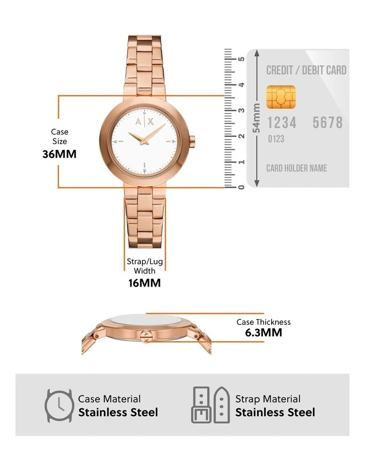 Analogue Watch AX7175SET in Pink image 5