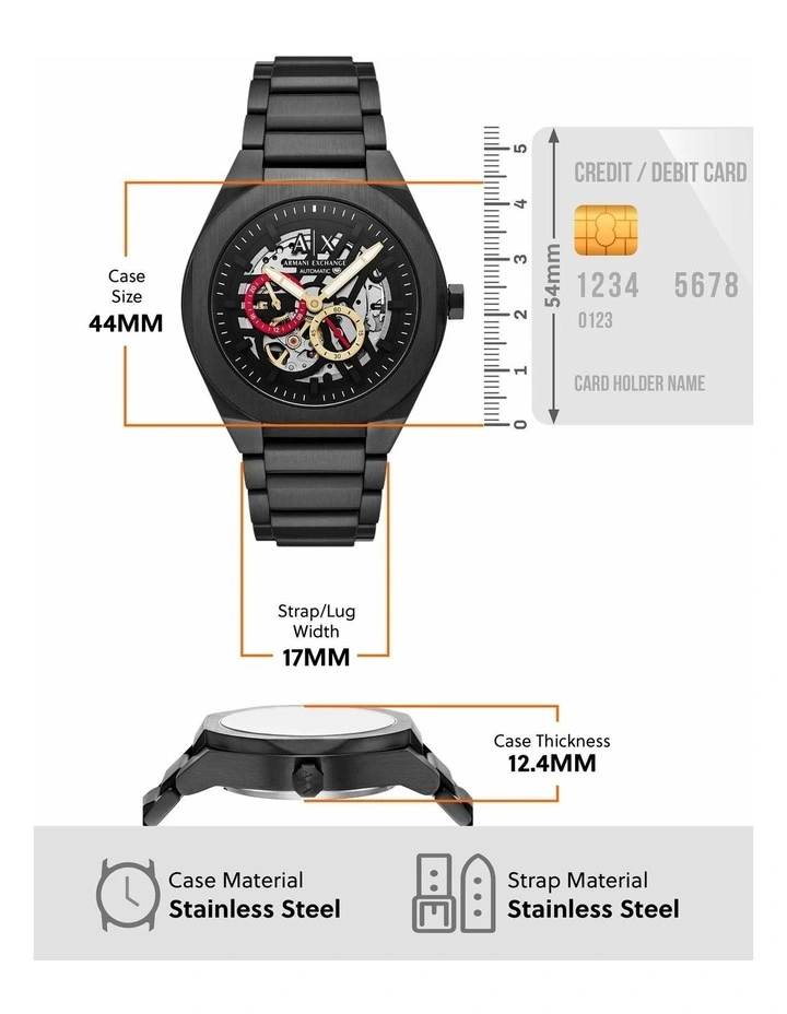 AX4196 Sync Chronograph Watch in Black image 5
