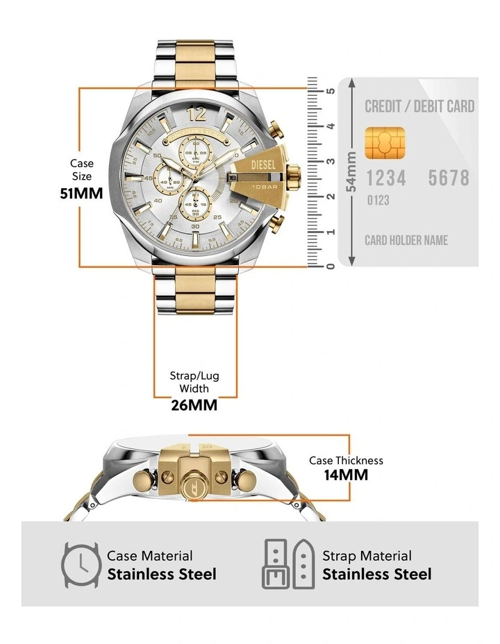 Mega Chief Chronograph Watch DZ4701 in Multi image 5