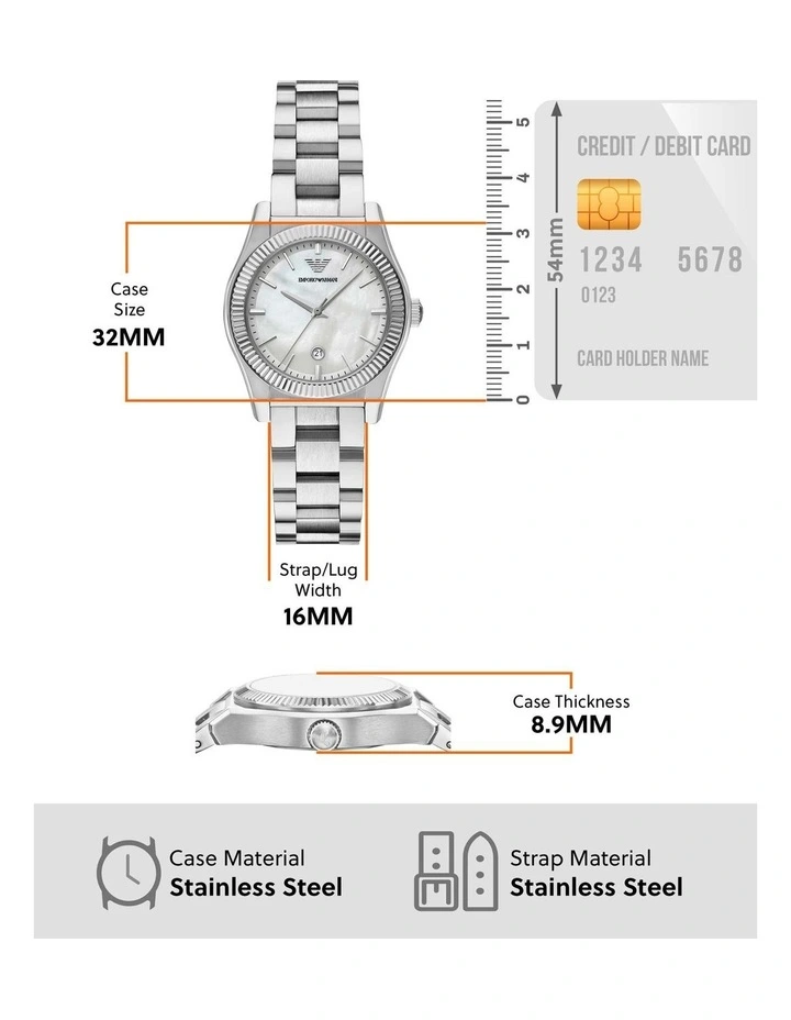 Analogue Watch AR11723 in Silver image 5