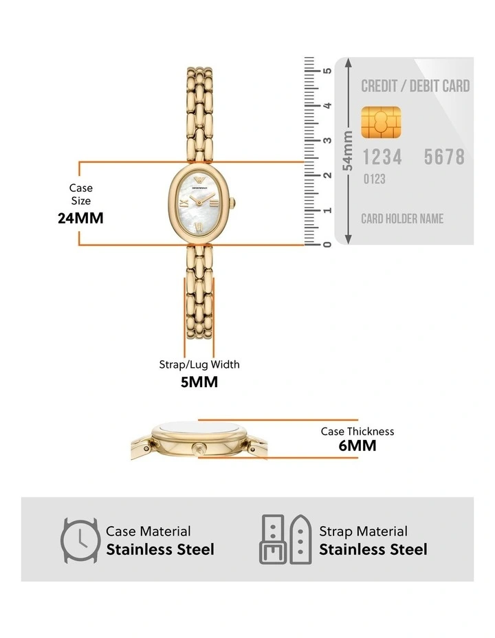 Analogue Watch AR11721 in Gold image 5