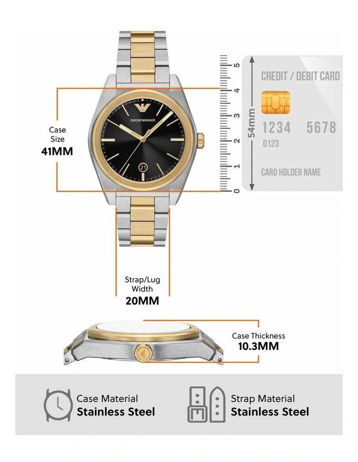 AR11715 Analogue Watch in Silver image 5