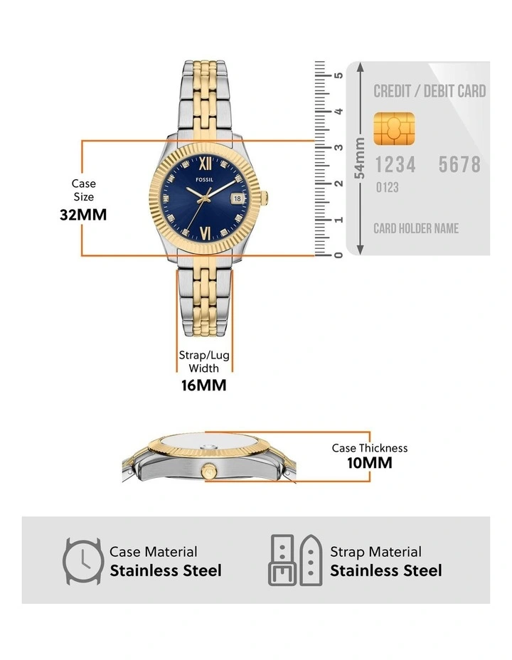 Scarlette Analogue Watch ES5443 in Silver image 5