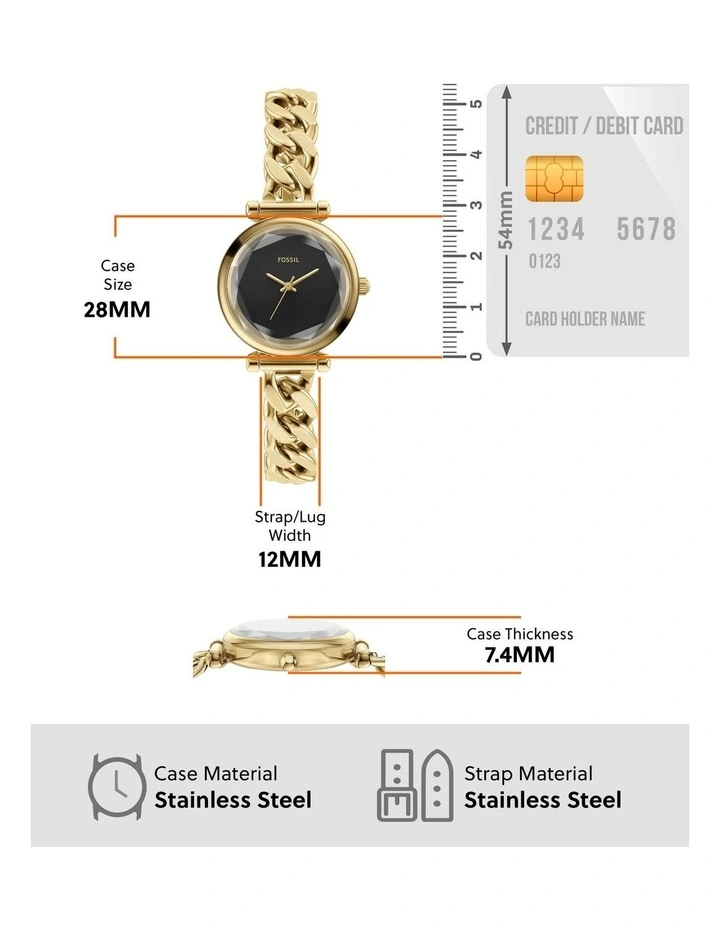 Carlie Analogue Watch ES5440 in Gold image 5