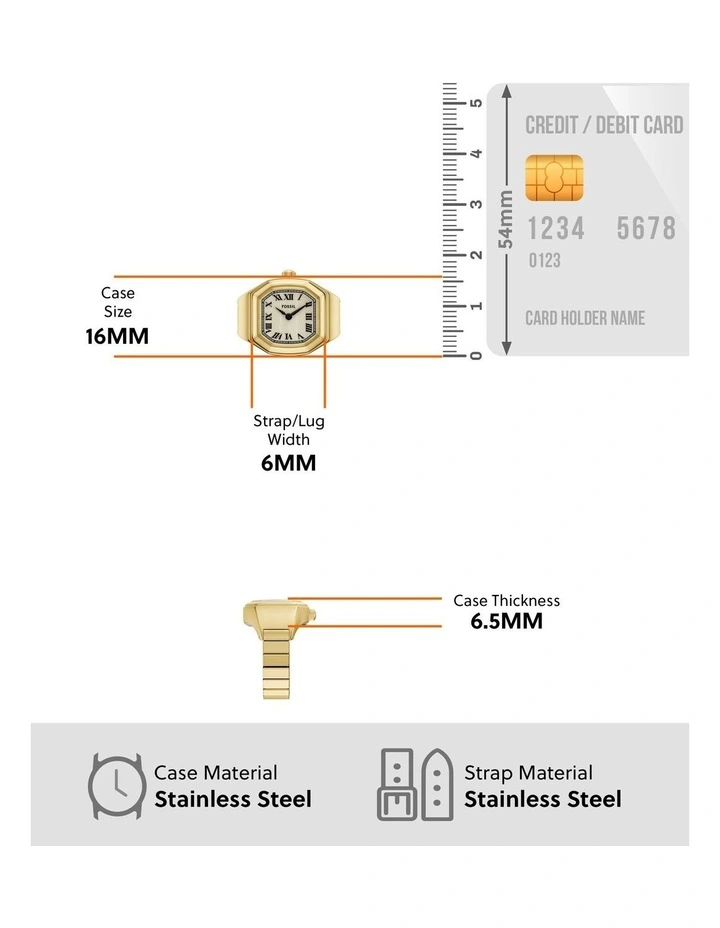 Harlow Ring Analogue Watch ES5446 in Gold image 4