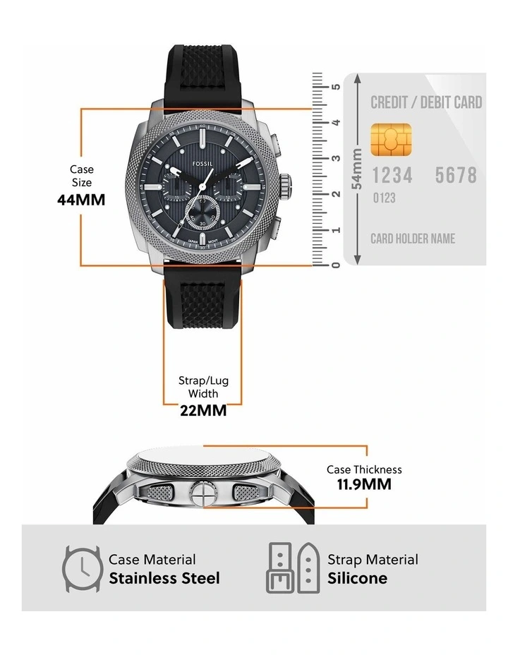 FS6145SET Machine Chronograph Watch in Silver image 5