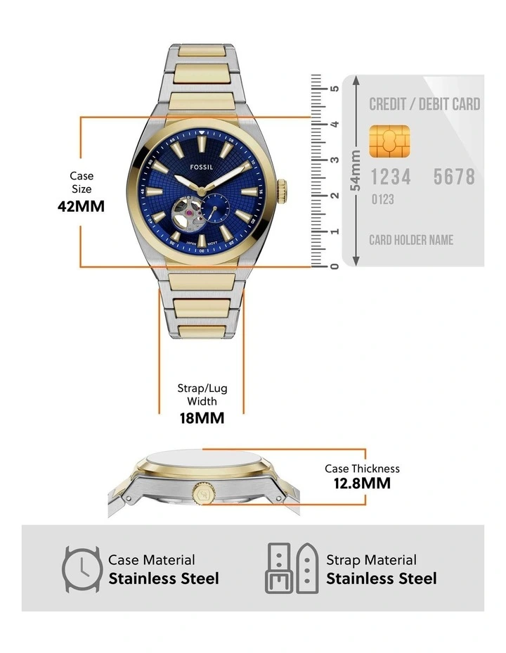 ME3275 Everett Chronograph Watch in Gold image 5