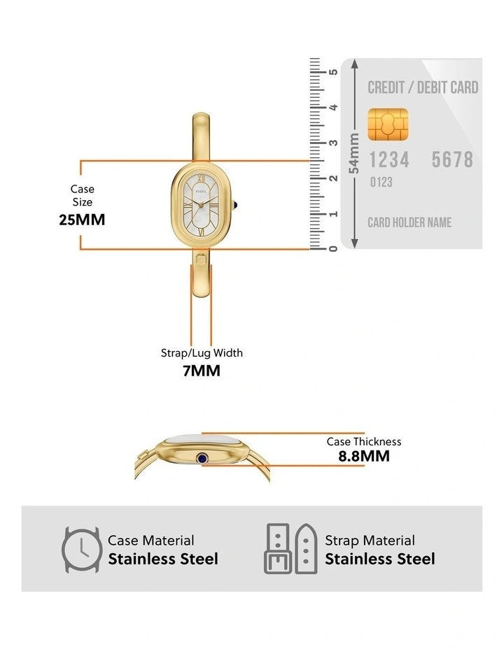 Sloan Analogue Watch ES5444 in Gold image 4