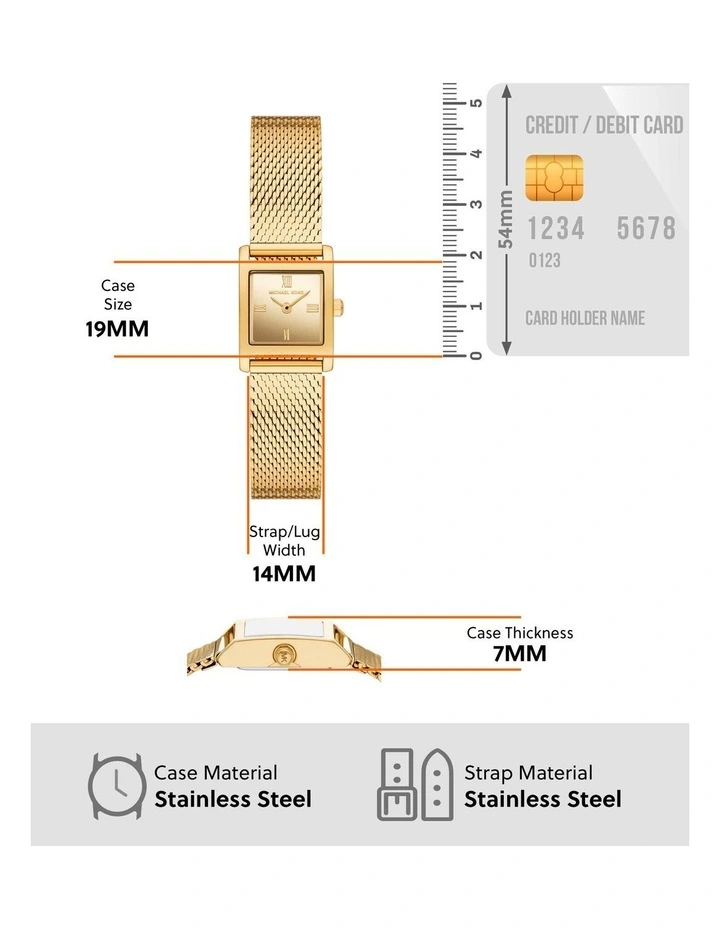 Georgie Analogue Watch MK4959 in Gold image 5