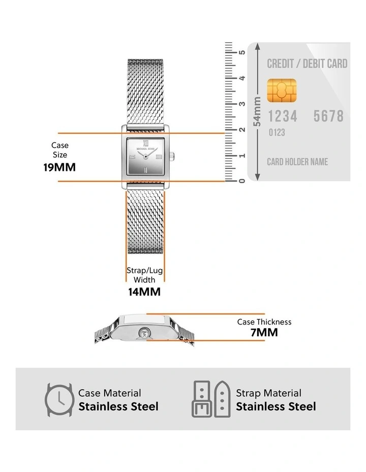Georgie Analogue Watch MK4961 in Silver image 5