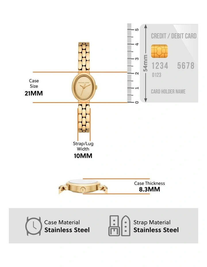 Maude Analogue Watch MK4955 in Gold image 5