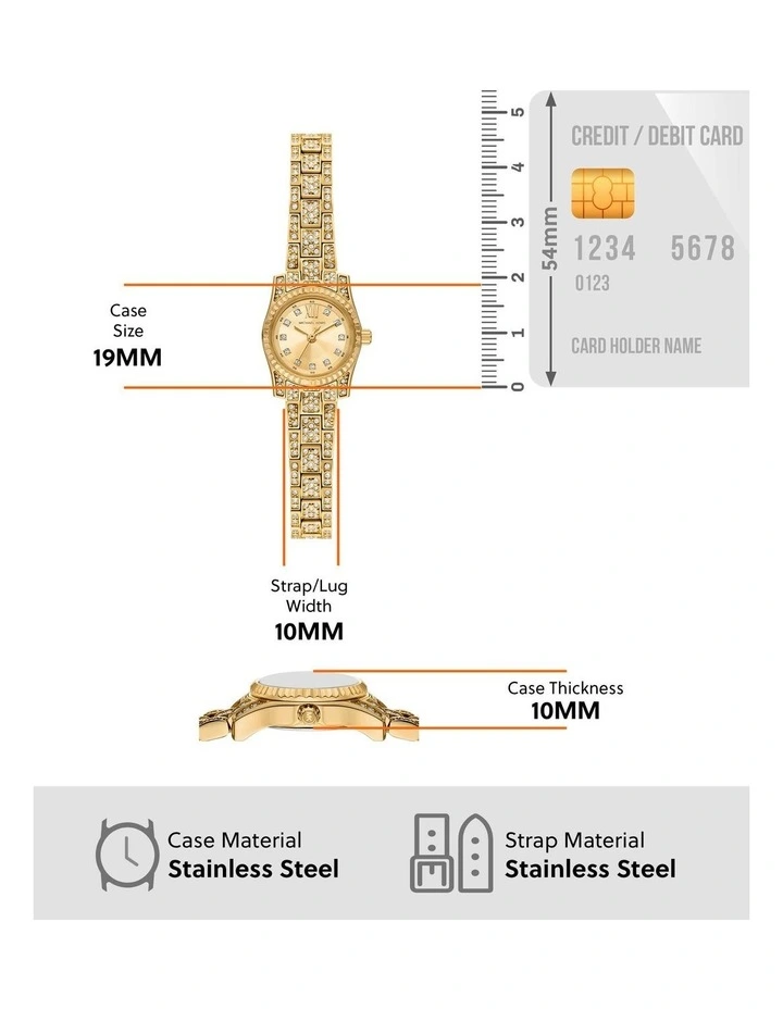 Lexington Analogue Watch MK4980 in Gold image 5