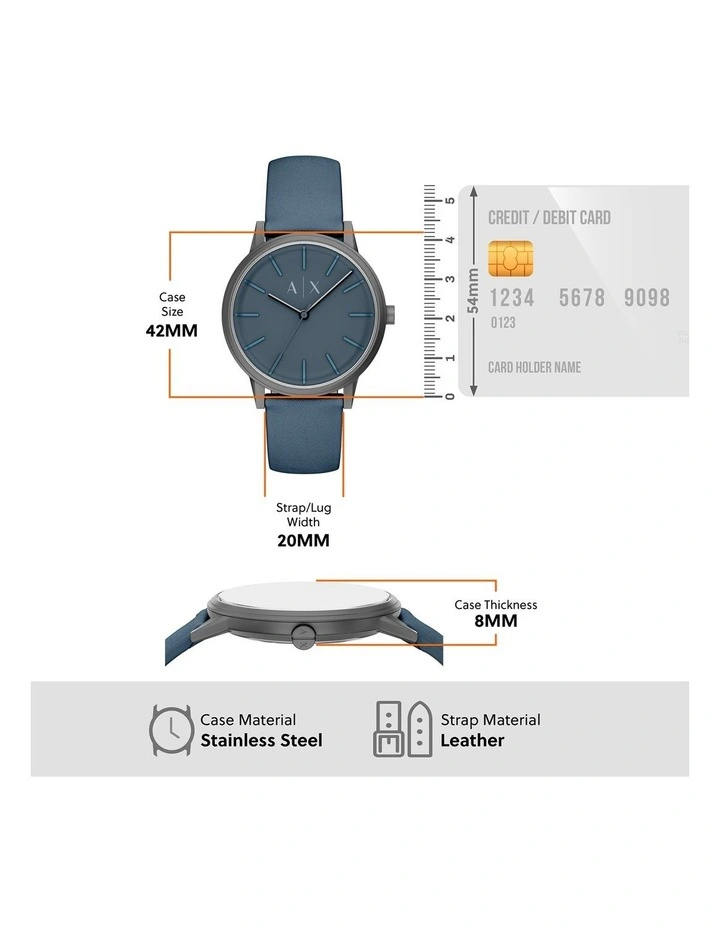 Analogue Watch AX2767 in Blue image 5