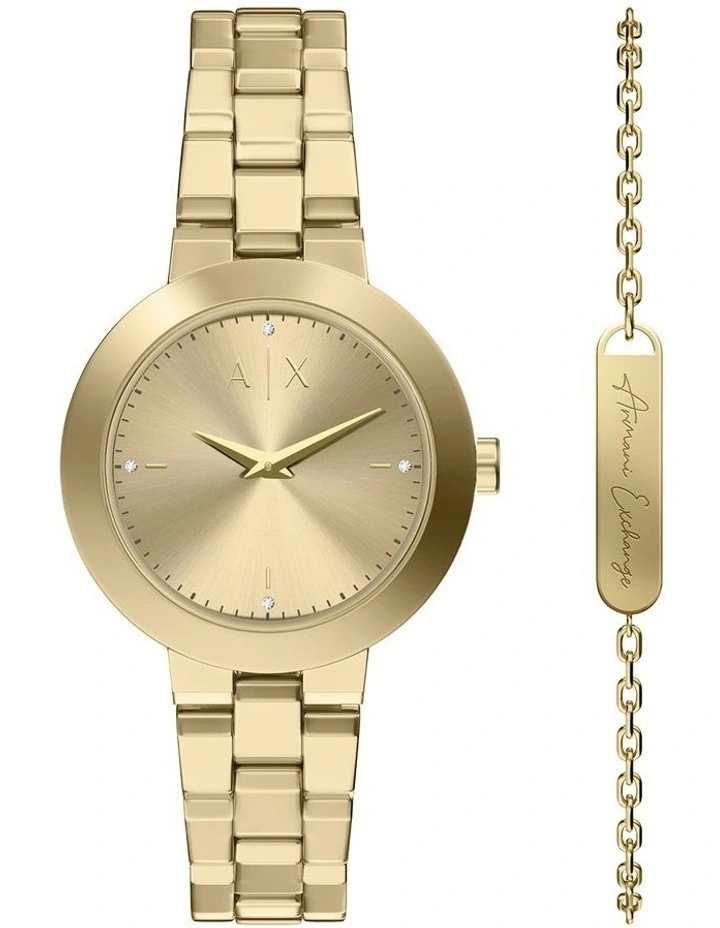 Analogue Watch AX7177SET in Gold image 1