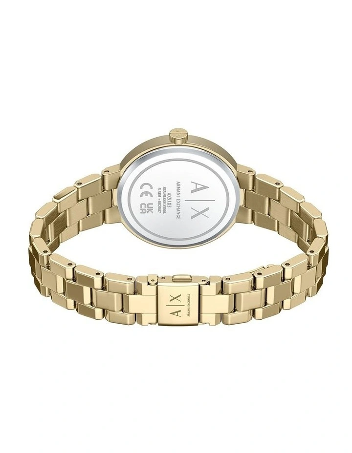 Analogue Watch AX7177SET in Gold image 3