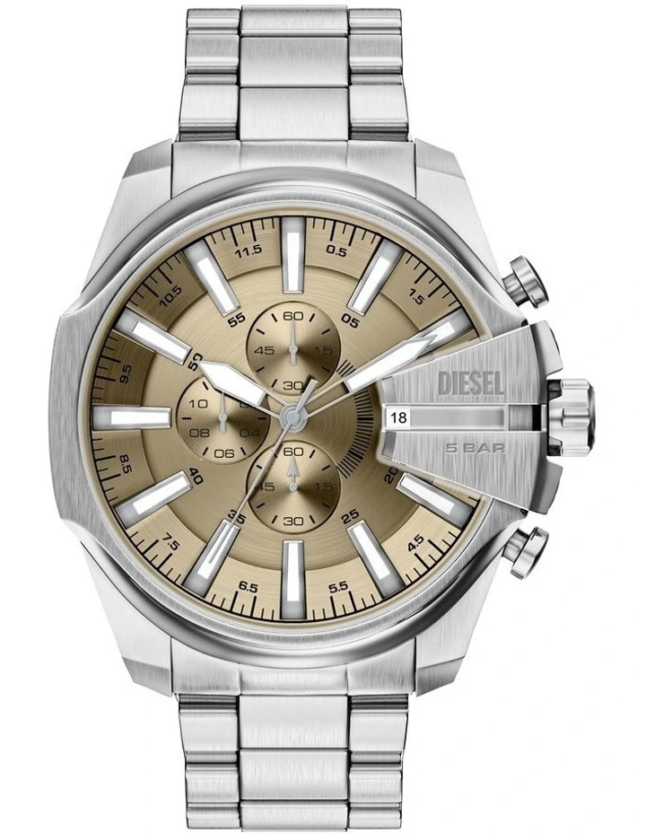 Mega Chief Slim Chronograph Watch DZ4702 in Silver image 1