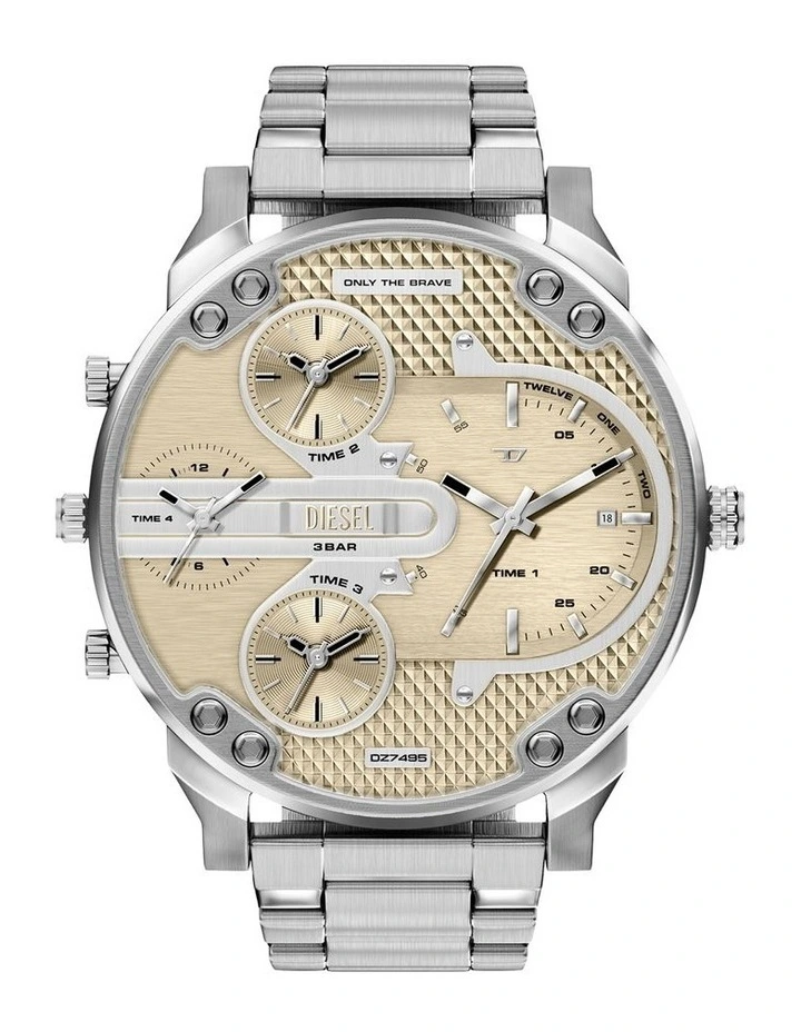 Mr. Daddy Slim Chronograph Watch DZ7495 in Silver image 1